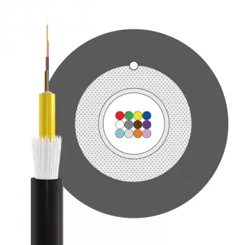 Cablu din fibră optică INFRALAN U-DQ(ZN)BH OM3 12G (1x12) Eca 3000N LSZH negru, 7,5 mm 54512D1E-CPR
