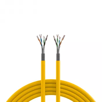 Cablu de instalare INFRALAN Cat.7A 1250 AWG22 S/FTP 4P CPR Dca 25Gbit/s ready galben rapiță RAL1021, 500m 999833.500-CPR
