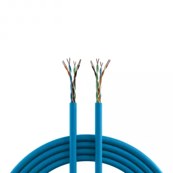 Cablu de instalare INFRALAN Cat.6A 500 MHz U/UTP 4 perechi, AWG23, CPR B2ca, RAL5015 albastru, 305m 99960.305-CPR