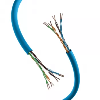 Cablu de instalare INFRALAN Cat.6A 500 MHz U/UTP 4 perechi, AWG23, CPR B2ca, RAL5015 albastru, 305m 99960.305-CPR