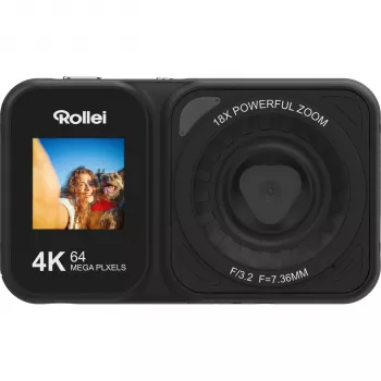 Cameră foto digitală Rollei Compactline 64 Dual Screen - 14MP, zoom 5x, neagră