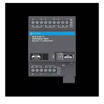 Modul de intrări binare BUSCH-JAEGER BI-M-10.20.1.11, KNX cu 10 canale, șină DIN 2CDG510015R0021