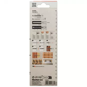 Ancoră Fischer SXRL 10 x 140 T K NV cu tijă lungă și șurub cu cap înecat, 1 set (536193)