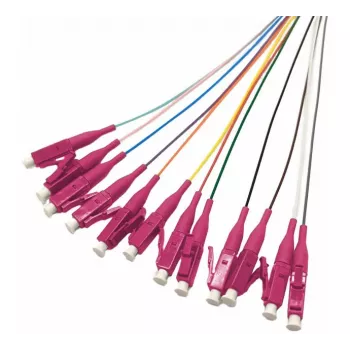 Pigtail-uri fibră optică Tecline, OM4, colorate, LC/UPC, 2,0 m, 12 bucăți 20500017