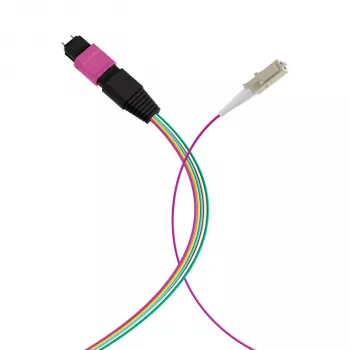 Cablu fanout MPO-PLUS (M)-LC EFB Elektronik OM4 12 fibre tip B LSZH violet erika 1 m MPOM12LCOM4-1