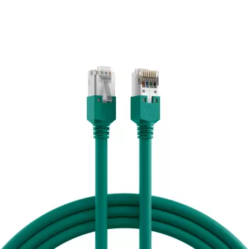 Cablu patch RJ45 EFB-Elektronik Cat.5e SF/UTP LSZH Draka UC300 TM11 verde 7,5m K8013.7,5