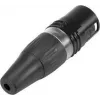 HICON HI-X5CM-B 5-Pin Male XLR Connector, Solder Termination, Die-Cast Zinc, Black 30200514