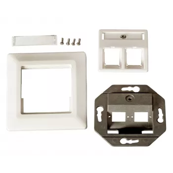 Set cadru din fibră optică EFB ET-25085FO pentru 2x E2000, SC Simplex, LC Duplex, RAL 9010