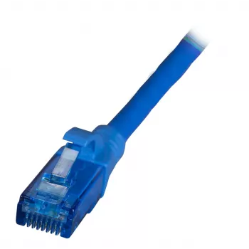 Cablu patch EFB-Elektronik RJ45 Cat.6A U/UTP LSZH Premium 500MHz albastru 15m K8109BL.15