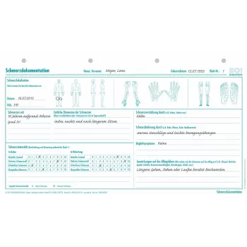 Formulare BOI Dokutech documentare durere, A4, 50 file, file detașabile, alb 9206-00239