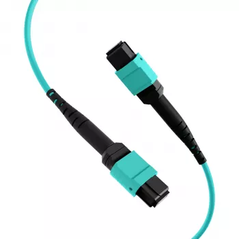 Cablu patch EFB Elektronik MPOF12MPOFOM3-2 MPO-PLUS mamă la MPO-PLUS mamă OM3 12 fibre tip B LSZH aqua, 2 m