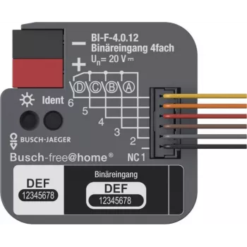 Intrare binară KNX Busch-Jaeger cu 4 canale de montaj îngropat BI-F-4.0.12 2CDG510024R0021