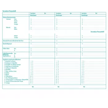 Formulare BOI analiză/protocol cădere, 50 file (9206-00389)