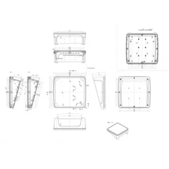 Carcasă pentru display Bopla BoPad BOP 2222 P-9005-SET 203 x 220 x 83,7 mm ABS neagră RAL 9005 35122575.HMT1