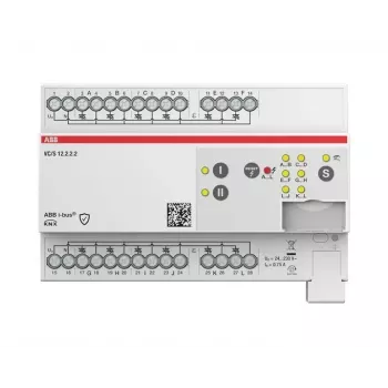 Controller pentru acționare supape KNX ABB VC/S12.2.2.2, 12 canale, operare manuală, șină DIN 2CDG110331R0011