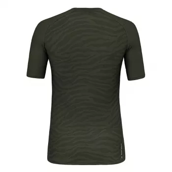 Tricou termic bărbați Salewa Cristallo AMR - Dark Olive XL