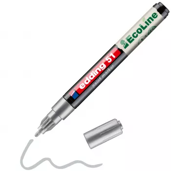 Marker de vopsire Edding 51 EcoLine argintiu 1-2 mm 4-51-054