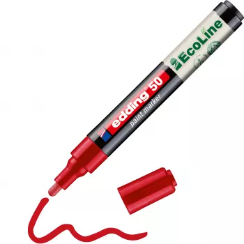 Marker de vopsea Edding 50 EcoLine roșu 2-3 mm 4-50-002