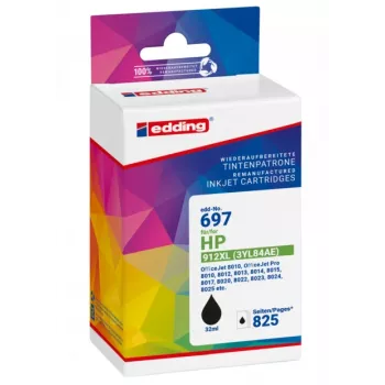 Cartuș de cerneală negru edding EDD-697 compatibil cu HP 912XL (3YL84AE)