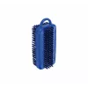 Perie de unghii Haug Bürsten FC3172, plastic albastru, fire de nailon pe două fețe