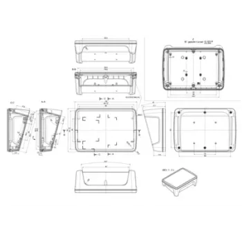 Carcasă pentru display Bopla BoPad BOP 7.0 P-9016-SET 215 x 150 x 75,7 mm ABS albă RAL 9016 35107076.HMT1