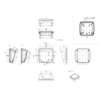 Carcasă pentru display Bopla BoPad BOP 1212 P-9016-SET 122 x 118 x 57,60 mm ABS albă (RAL 9016) 35112076.HMT1