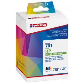 Multipack cartușe de cerneală Edding 18-701 compatibile pentru HP 912XL, negru/cyan/magenta/galben