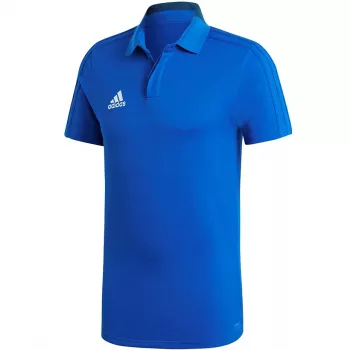 Tricou polo din bumbac adidas Condivo 18, albastru, CF4375, S