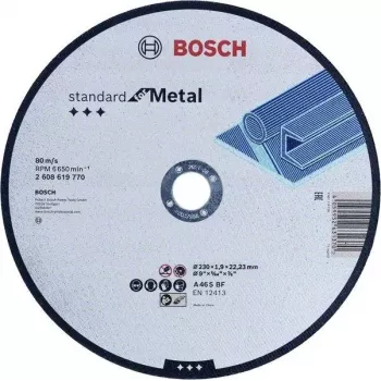 Disc de tăiere Bosch Standard for Metal 2608619769, 180 mm x 3 mm x 22,23 mm, oxid de aluminiu, 1 bucată