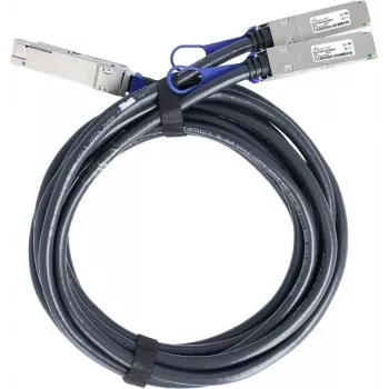 Cablu breakout direct attach pasiv QSFP56 200G la 2x100G QSFP56 BlueLAN compatibil Mellanox MCP7H50-V003R26, 3 m, AWG26 MCP7H50-V003R26-BL