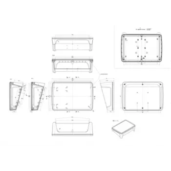 Carcasă pentru display Bopla BoPad BOP 10.1 P-9016-SET, 285 x 198 x 92,90 mm, ABS albă RAL 9016 35110176.HMT1