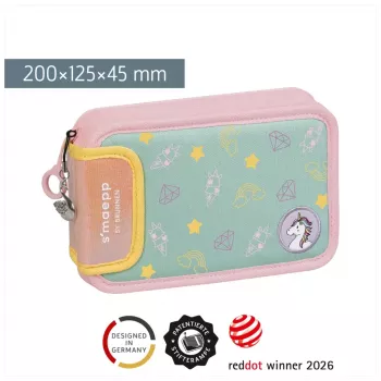 Penar umplut BRUNNEN s'maepp Sweet Unicorn, roz pastel/verde, 16 piese, 20,0 x 4,5 cm 104942001