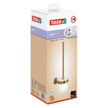 Set perie de toaletă tesa MOON BRONZE cu montaj adeziv, sticlă și metal 40601-00000-00