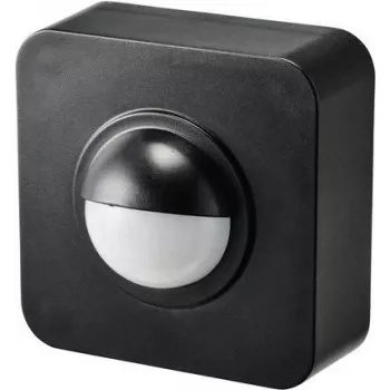 SYGONIX SY-5046552 Surface-Mounted PIR Motion Detector 120° Black IP65