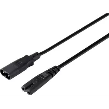 Cablu prelungitor Sygonix SY-5043436, negru, 2 m (SY-5043436)
