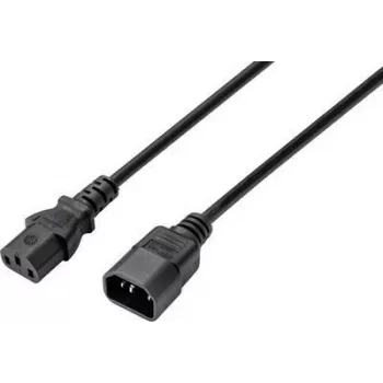 Cablu prelungitor pentru aparate reci Sygonix SY-5044234, C14 la C13, 3,5 m, negru