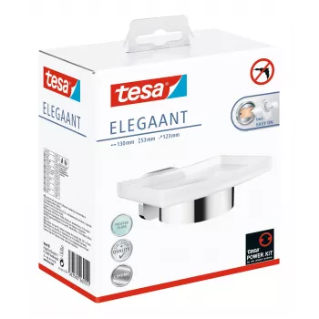 Suport de săpun tesa ELEGAANT 40628-00000-00 crom (lucios), alb (satinat)