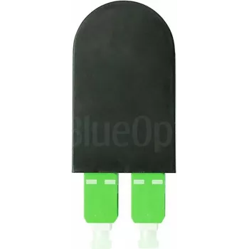Adaptor loopback din fibră optică BLUELAN BlueOptics OM5 50/125µm multimode SC/UPC duplex verde lime ferulă ceramică -40°C până la +85°C (BOLBSCOM5)