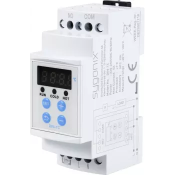 Termostat de șină DIN Sygonix SY-5984674 -20 până la +100 °C pentru încălzire și răcire