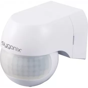 Detector de mișcare PIR de perete Sygonix SY-6118230 180° releu alb