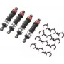 Amortizor cu presiune de ulei din aluminiu Reely 1:10 roșu (metalic) cu arcuri negre 80 mm 1 buc. (RE-7409277)