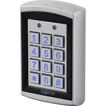 Tastatură cu cod RFID Sygonix SY-6428612 cu taste iluminate, montaj aparent, 12/24 V DC/AC, IP66