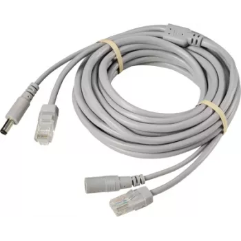 Cablu prelungitor pentru cameră de supraveghere Sygonix SY-6441788 20m BNC + alimentare DC, negru