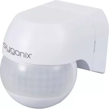 Detector de mișcare PIR de suprafață Sygonix SY-6733024 360° 180° releu alb