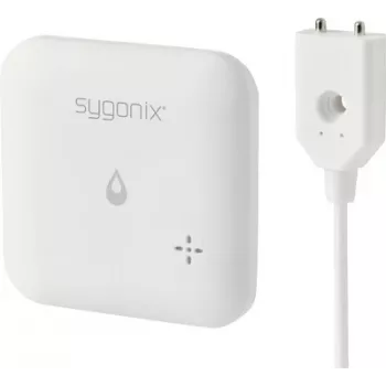 Detector de scurgeri de apă Wi-Fi Sygonix SY-6735646 cu control prin aplicație, senzor intern și extern, alarmă 85 dB, alimentat cu baterii