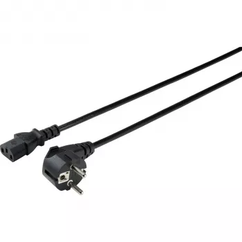 Cablu de alimentare IEC C13 Sygonix SY-5043450, CEE 7/7 la IEC C13, 3 m, negru