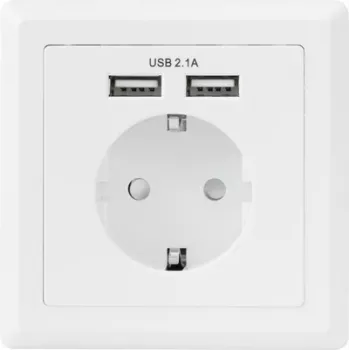 Priză îngropată Sygonix SY-5045294 cu protecție sporită la atingere și ieșire de încărcare USB IP20