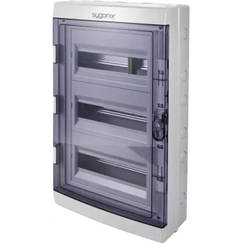 Tablou de distribuție de suprafață Sygonix SY-6696062, 36 module, 3 rânduri, alb