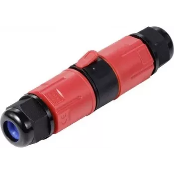 Conector de cablu rezistent la intemperii Sygonix SY-6748350 3 poli cu cleme de conectare, IP68, 450 V, 24 A, negru