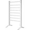 Suport de prosoape Sygonix de podea și de perete cu 2 bare, metal negru mat (SY-6796866)